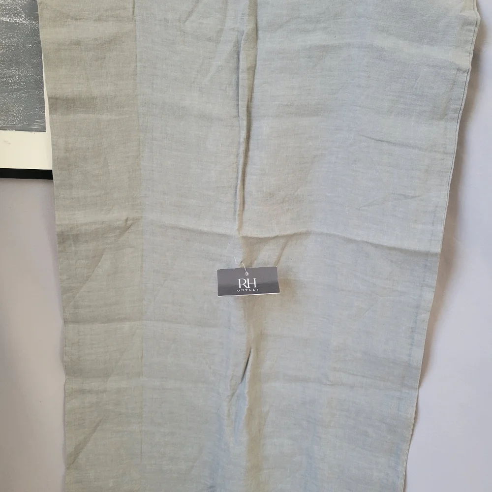 NEW Restoration Hardware Stonewashed Linen Standard Pillowcase Gray Fog